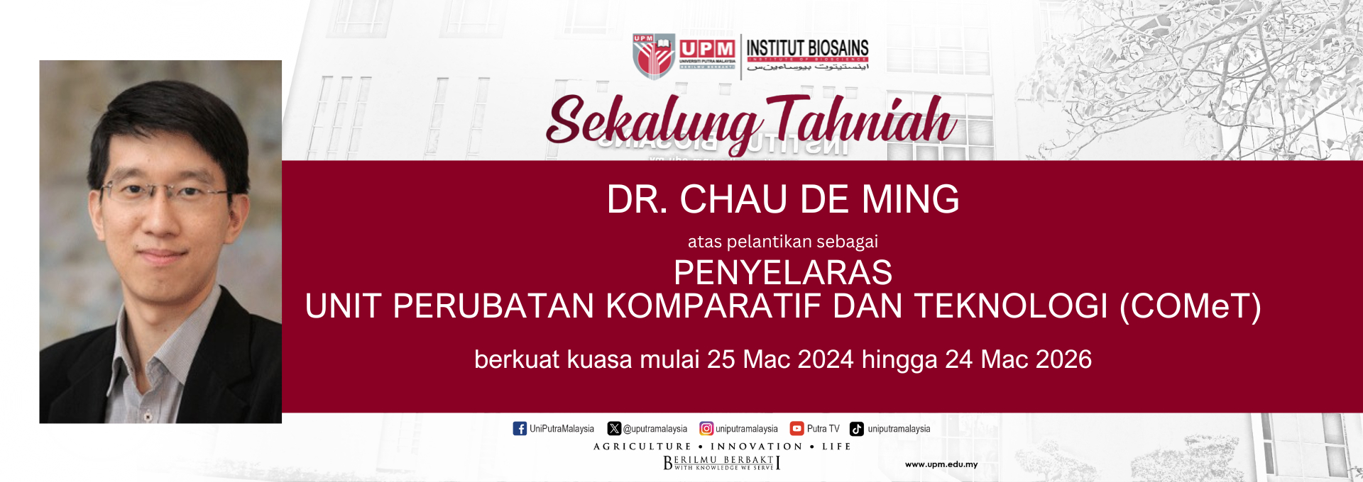 Selamat Datang Dr. Chau De Ming